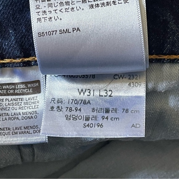 Levis Mens 511 Slim Fit Stretch Jeans 31x32 dark wash  Denim Cotton Blend‎ - Picture 5 of 13